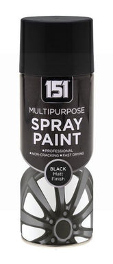 151 400ML MULTIPURPOSE SPRAY PAINT W/ MATT FINISH BLACK